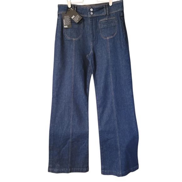PAIGE Denim - NWT PAIGE Leenah slim wide leg high waist jeans - 31.         A2